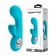 Бирюзовый вибратор Chris с клиторальным отростком - 15,4 см. - Baile купить в Барнауле с доставкой в Orgasmix.ru Бирюзовый вибратор Chris с клиторальным отростком - 15,4 см. - Baile